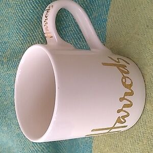 Harrods Signature Gold Cream Mug